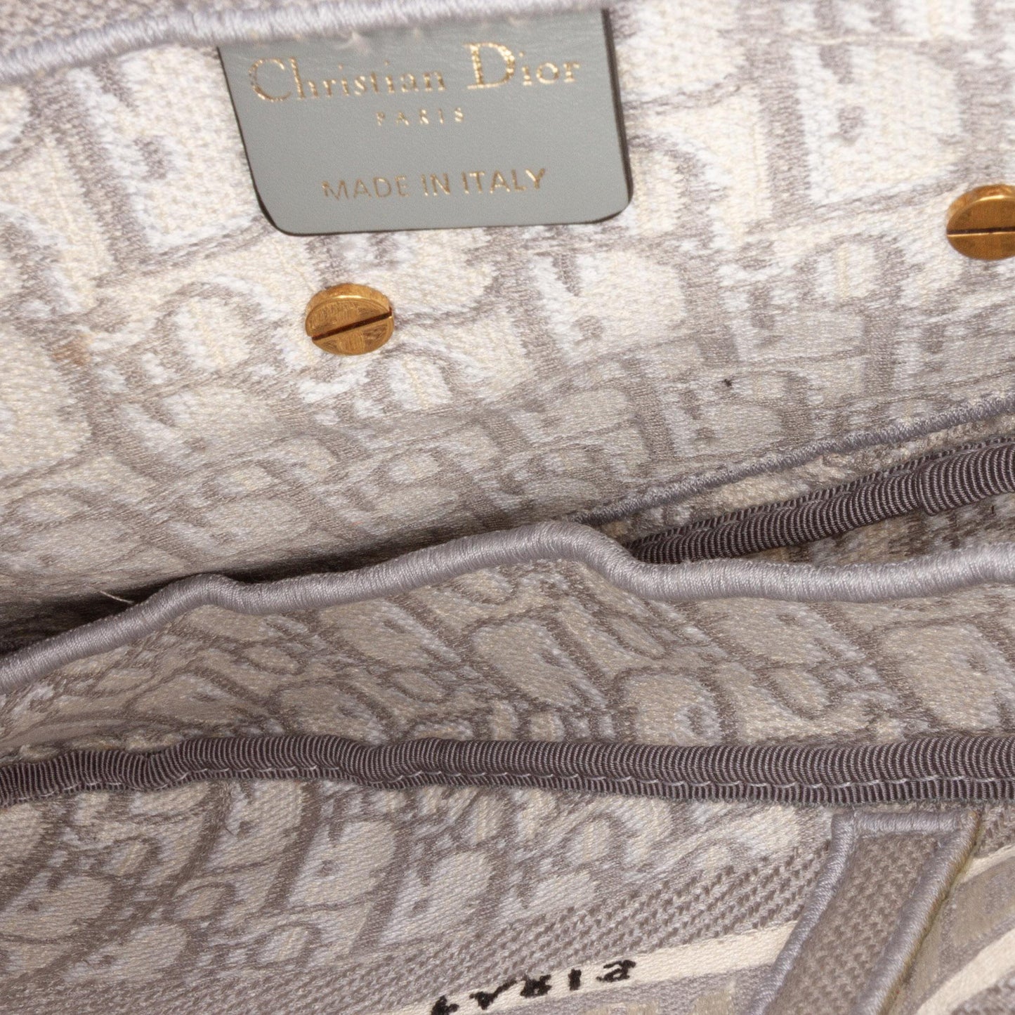 Dior Oblique Canvas Embroidered Saddle Bag