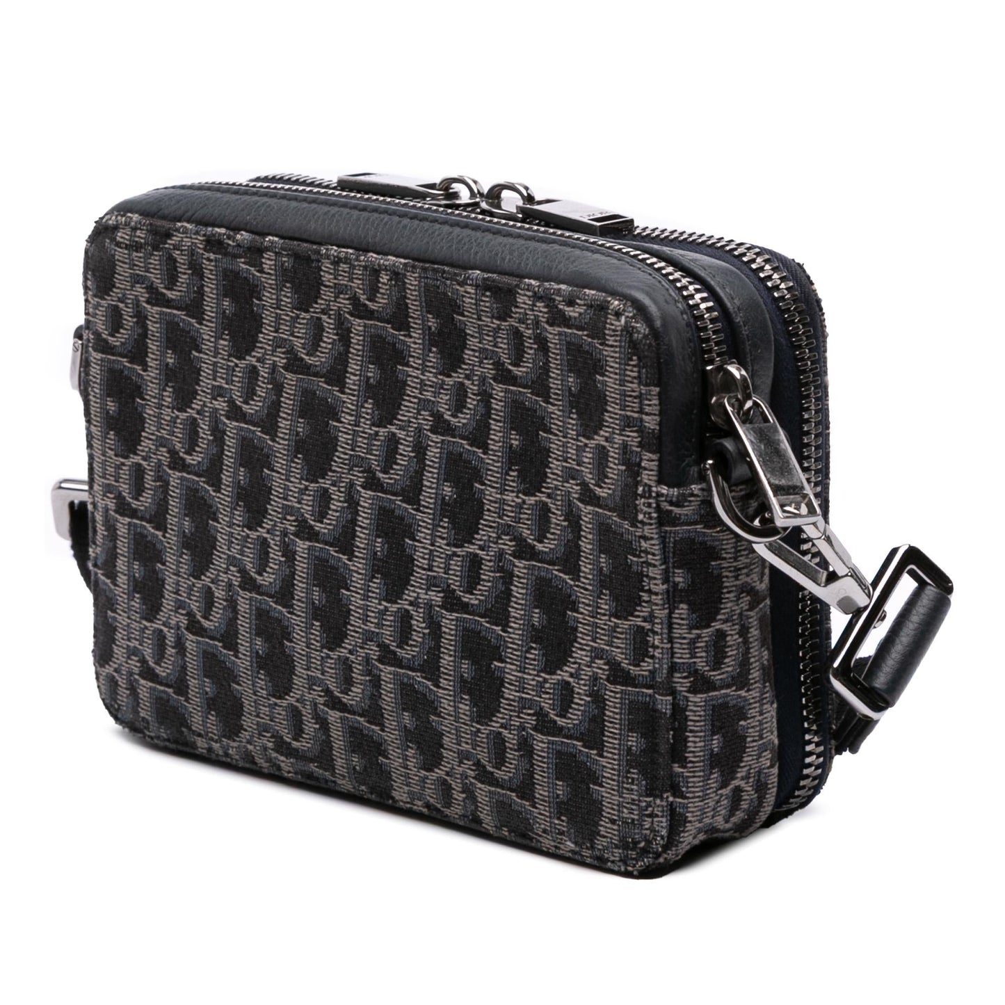 Dior Oblique Canvas Zipped Pouch with Strap