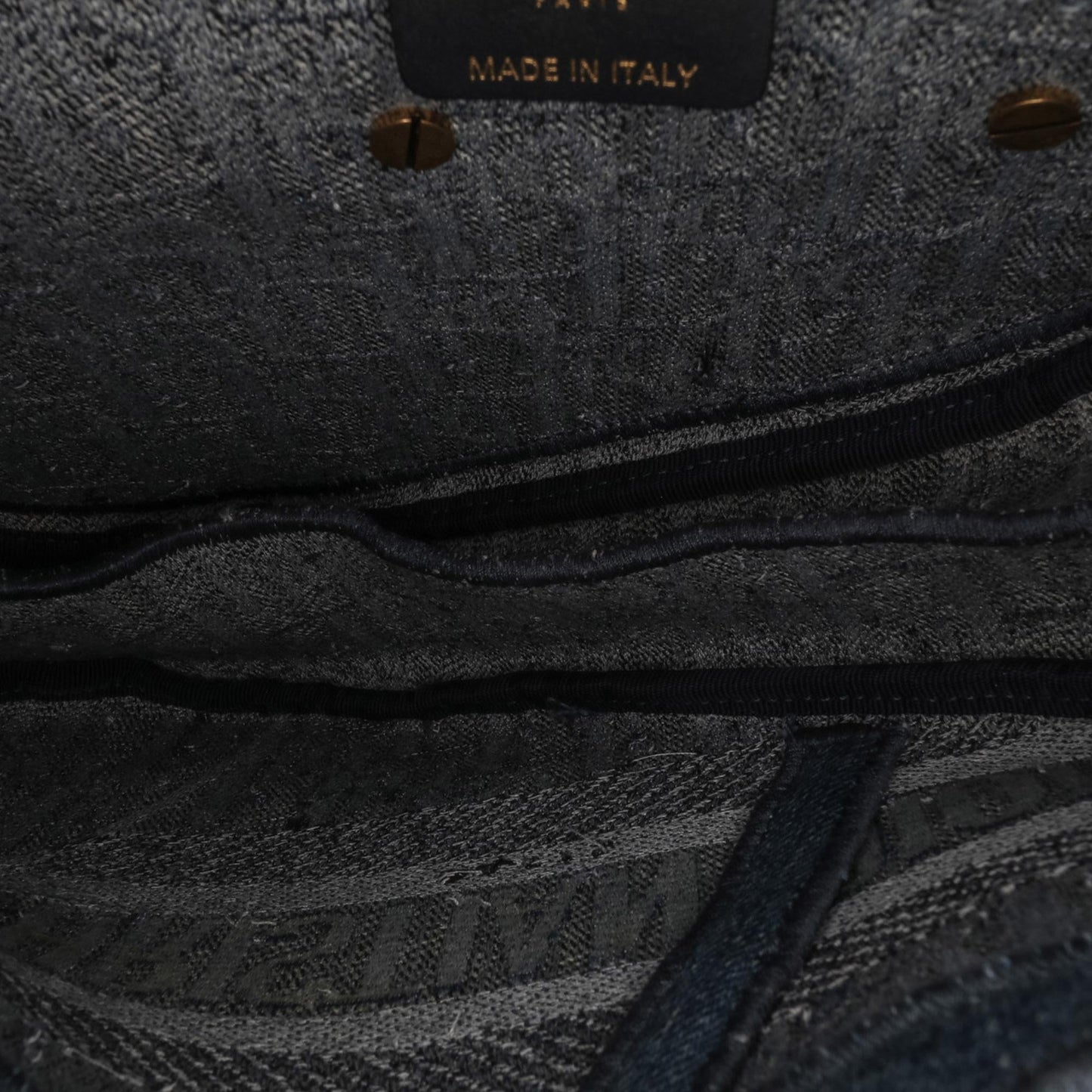 Dior Oblique Denim Embroidered Saddle Bag