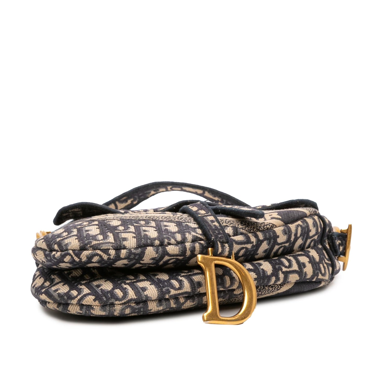 Dior Oblique Embroidered Canvas Saddle Bag