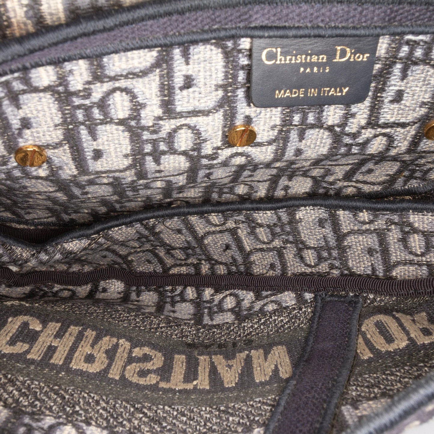 Dior Oblique Embroidered Canvas Saddle Bag