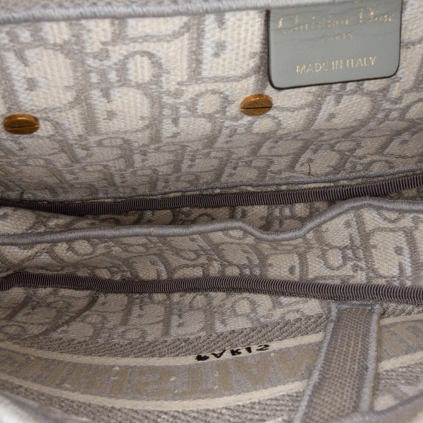 Dior Oblique Embroidered Canvas Saddle Bag