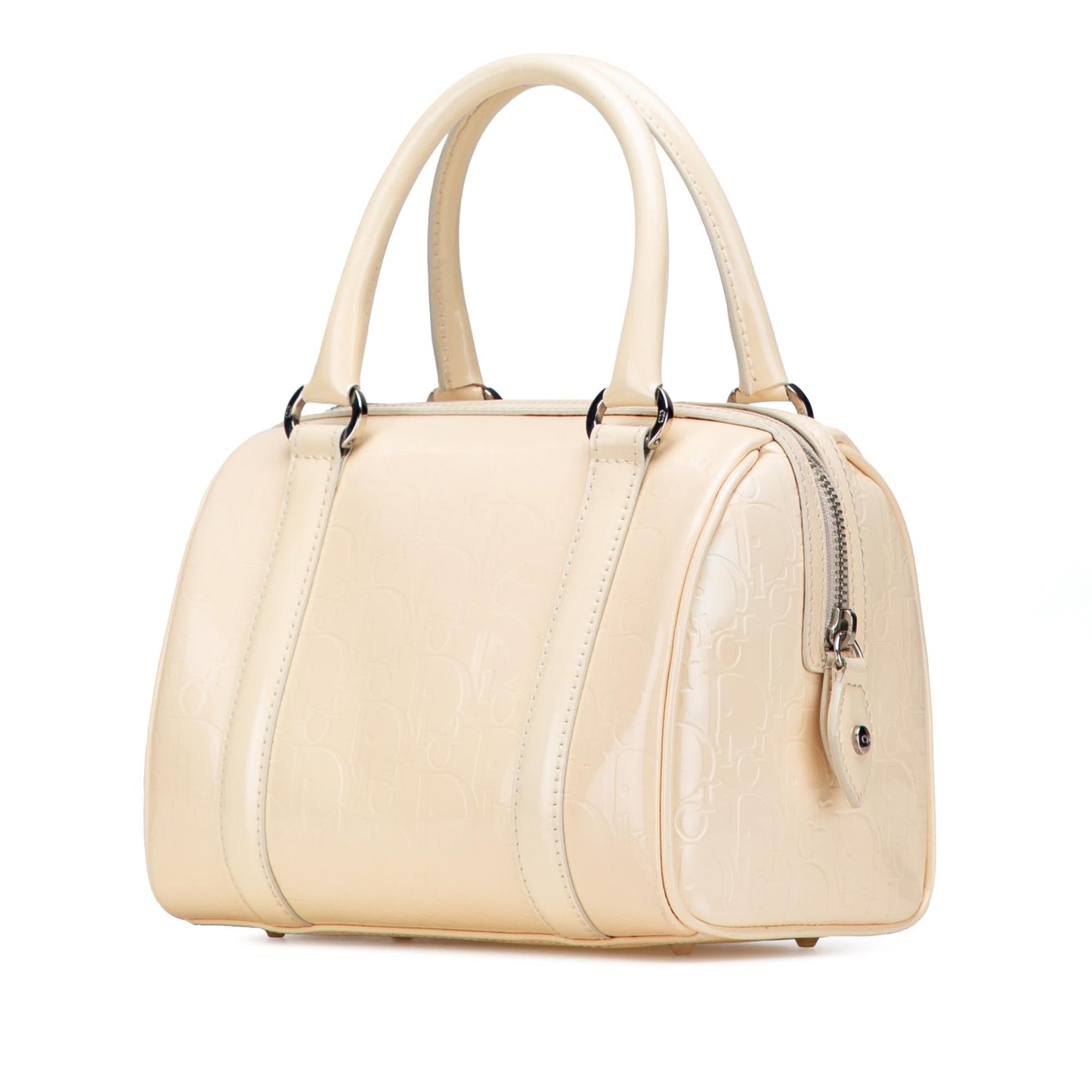 Dior Oblique Patent Boston Bag