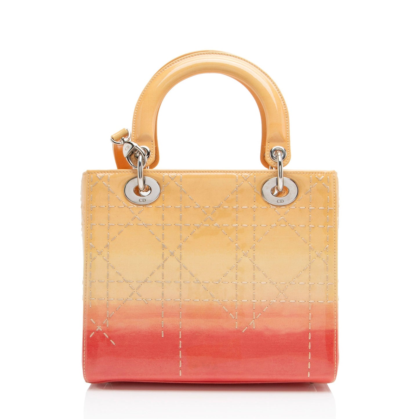 Dior Patent Leather Ombre Lady Dior Medium Tote
