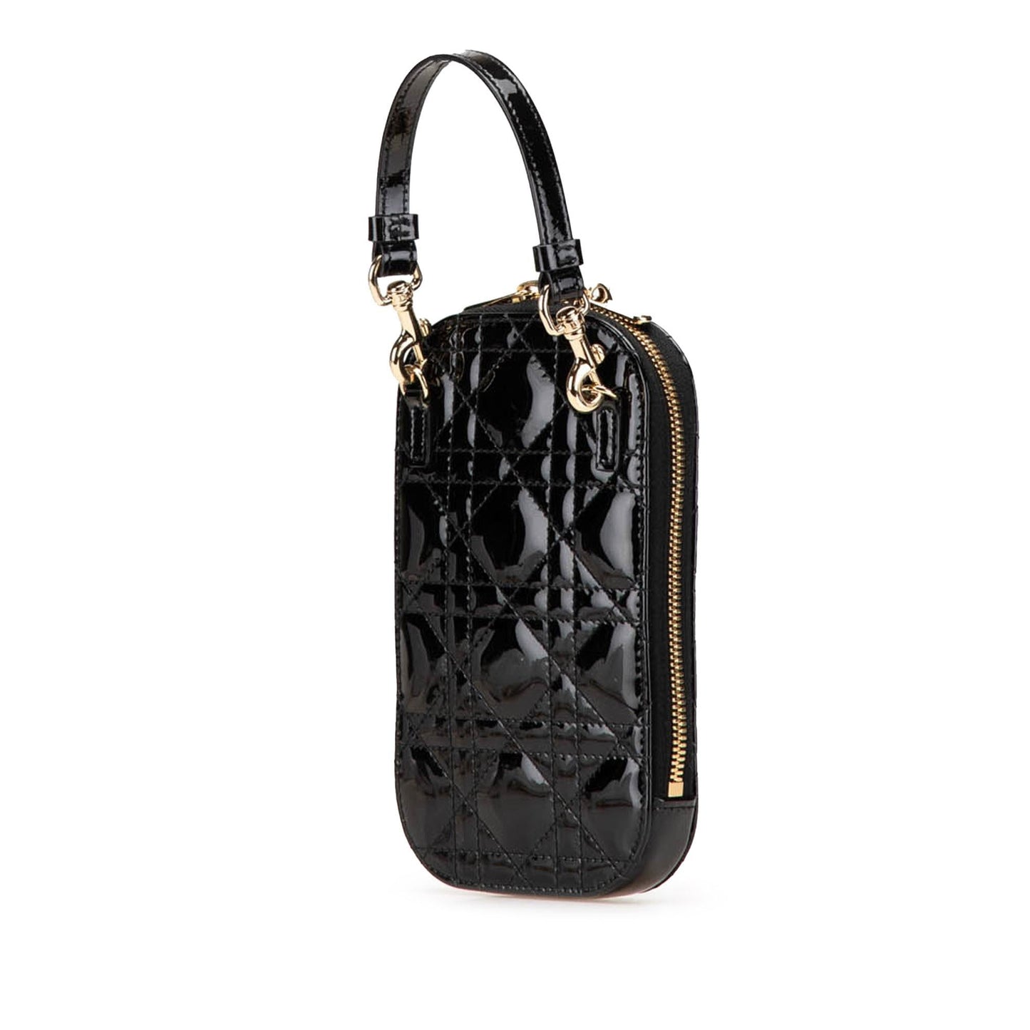 Dior Patent Cannage Lady Dior Call'in Phone Holder
