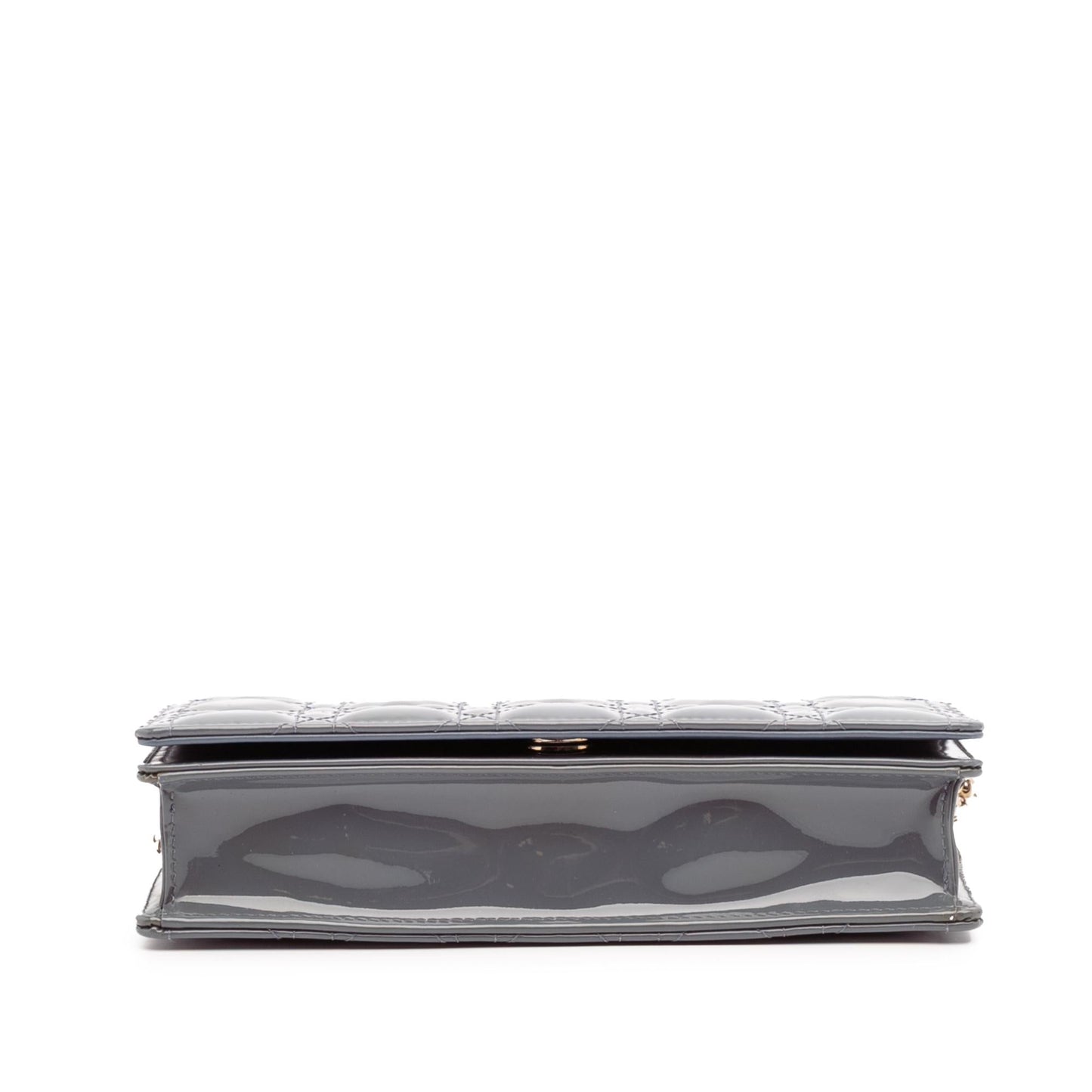 Dior Patent Cannage Lady Dior Wallet On Chain