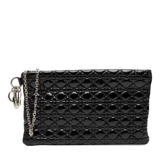 Dior Patent Cannage Panarea Clutch