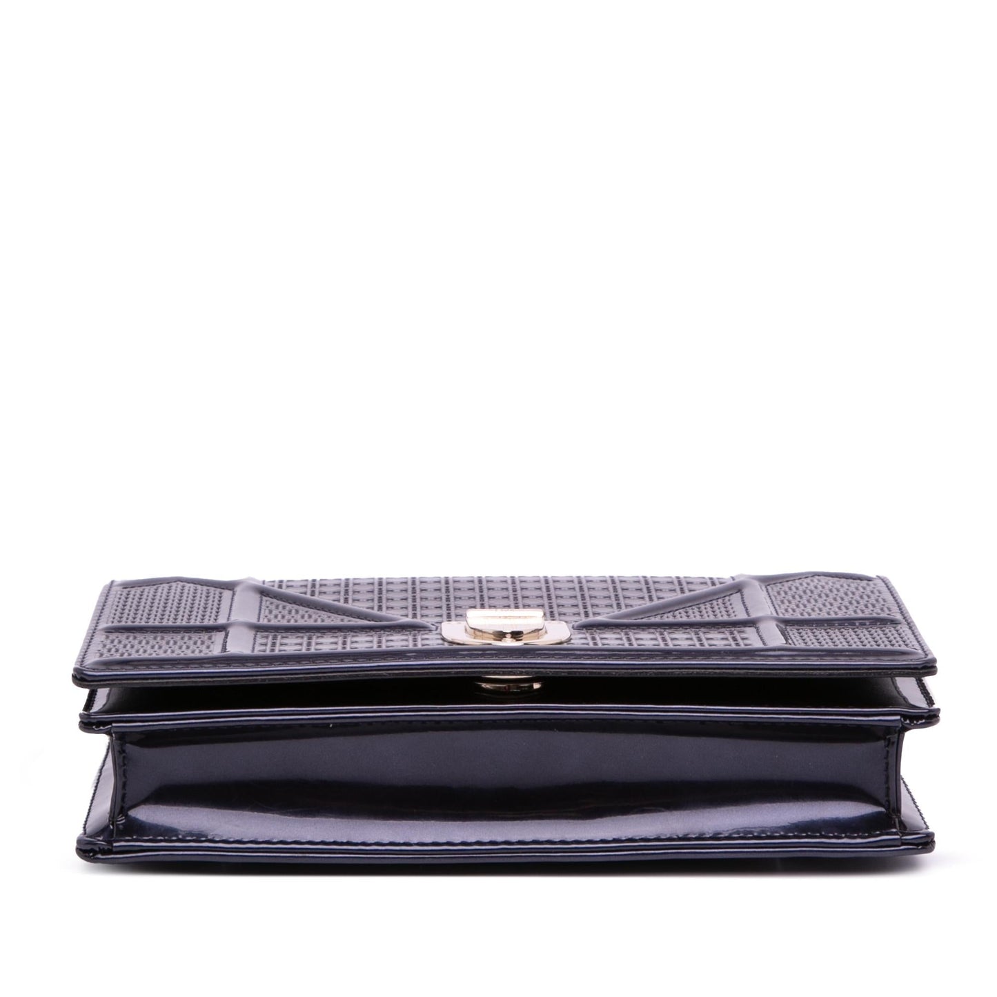 Dior Patent Microcannage Diorama Wallet on Chain