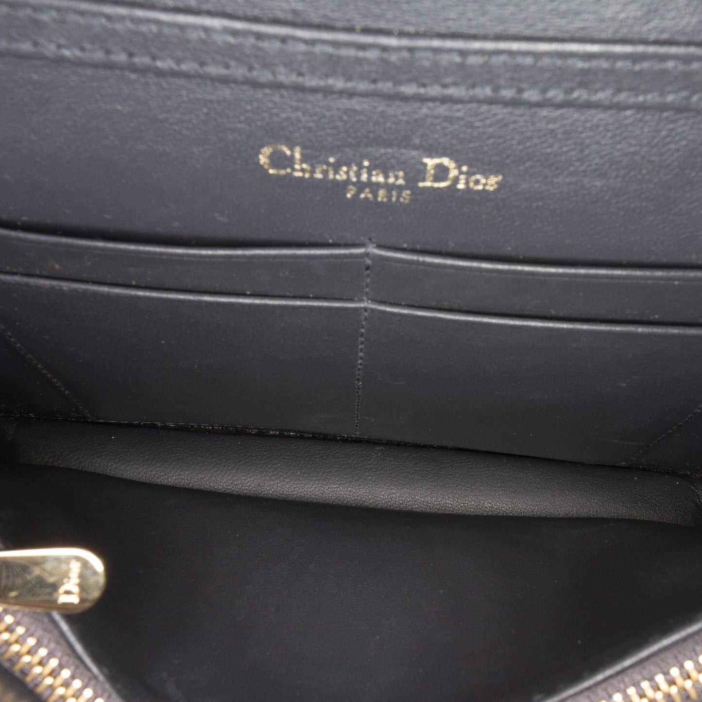 Dior Patent Microcannage Diorama Wallet on Chain