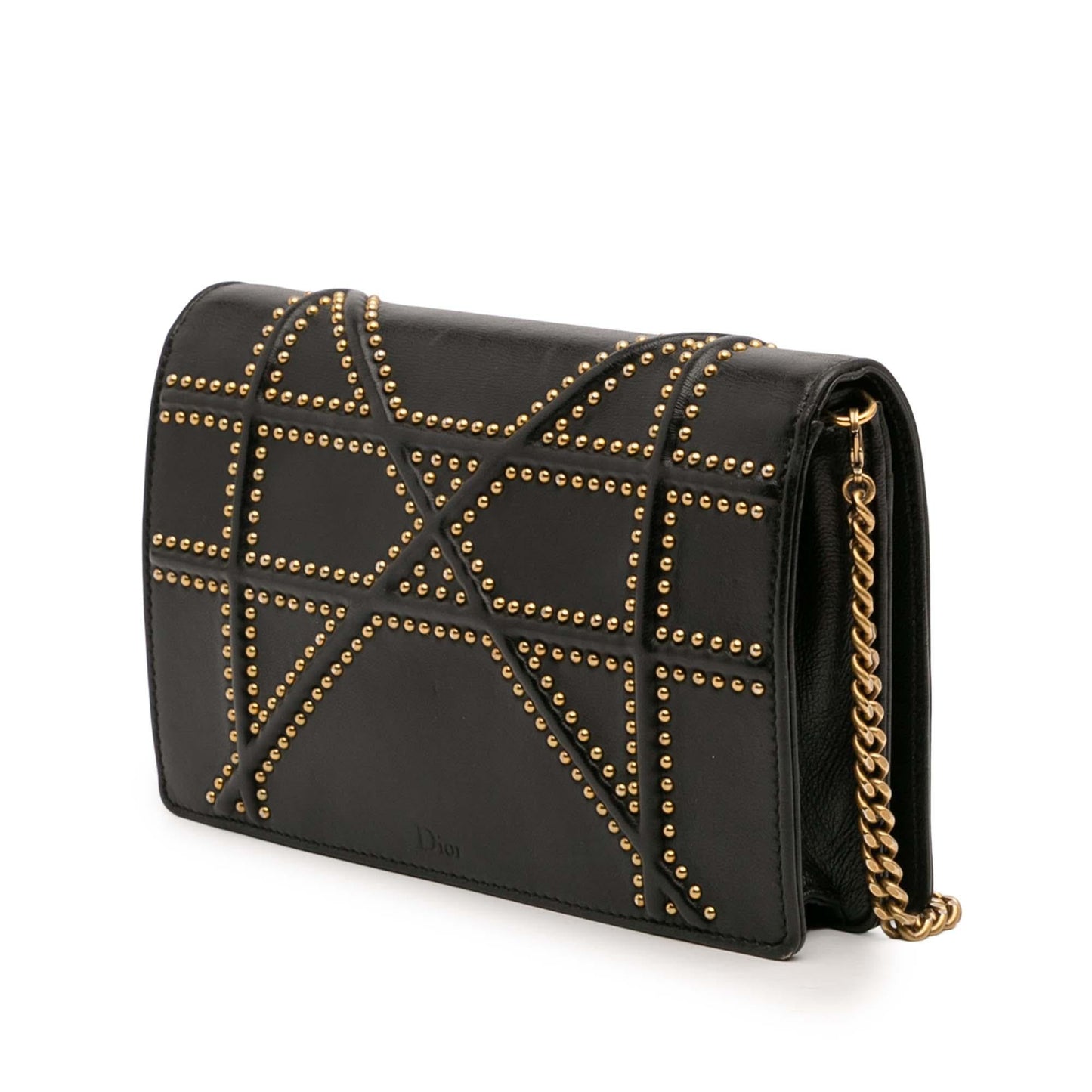 Dior Studded Calfskin Diorama Wallet on Chain