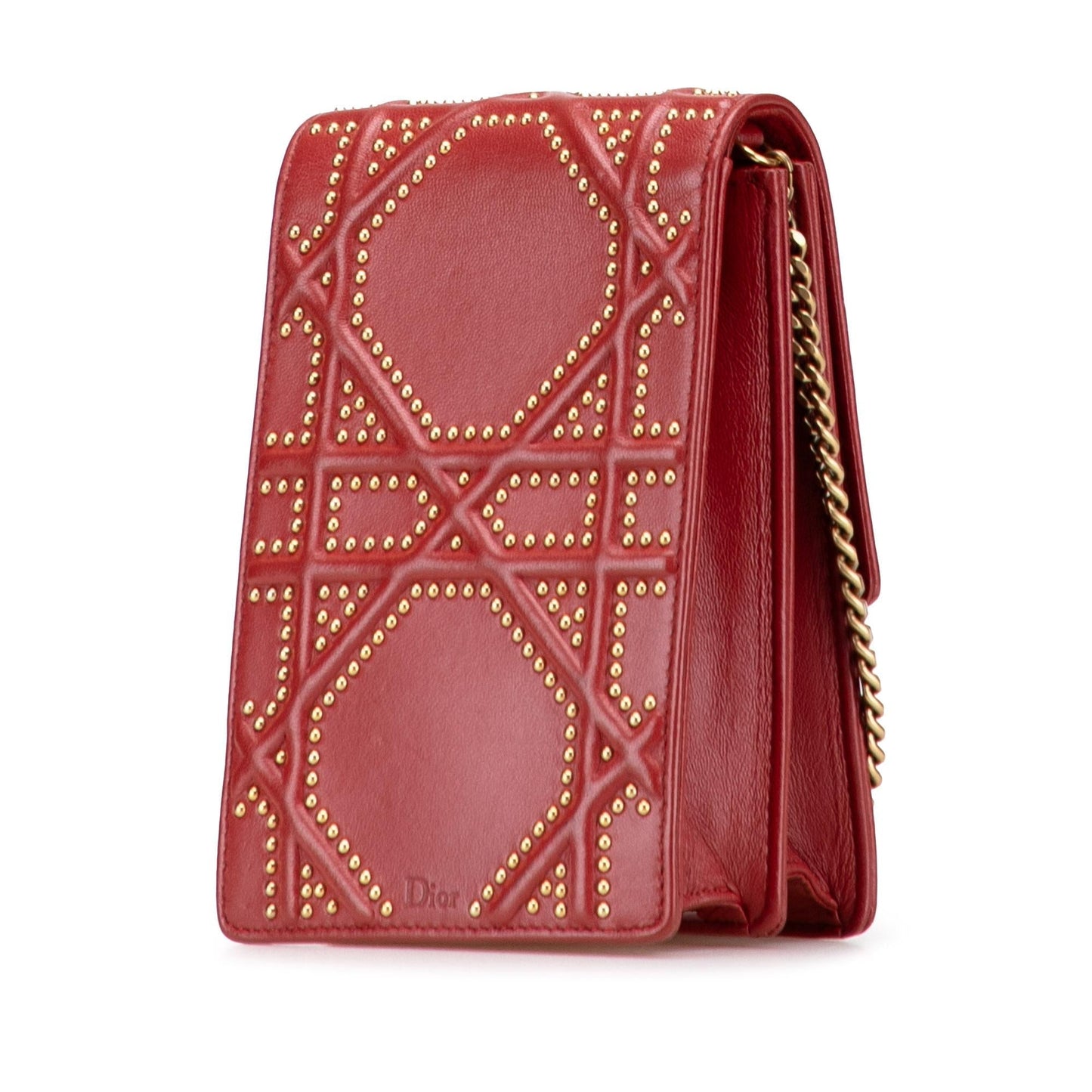 Dior Studded Lambskin Vertical Diorama Crossbody