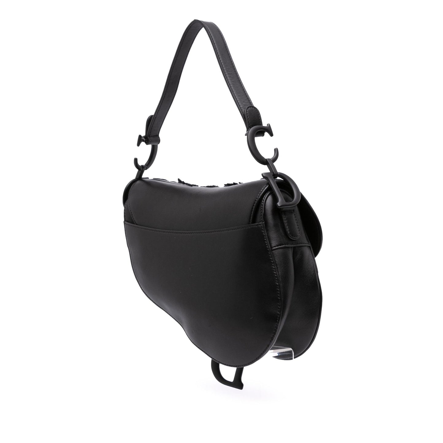 Dior Ultramatte Calfskin 3D Floral Saddle Bag