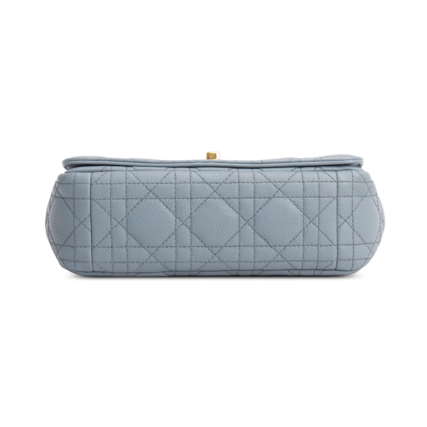 Christian Dior 2021 Grey Supple Cannage Calfskin Leather Small Dior Caro Bag