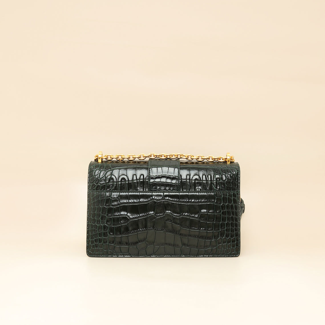 Christian Dior Forest Green Alligator 30 Montaigne Medium Bag