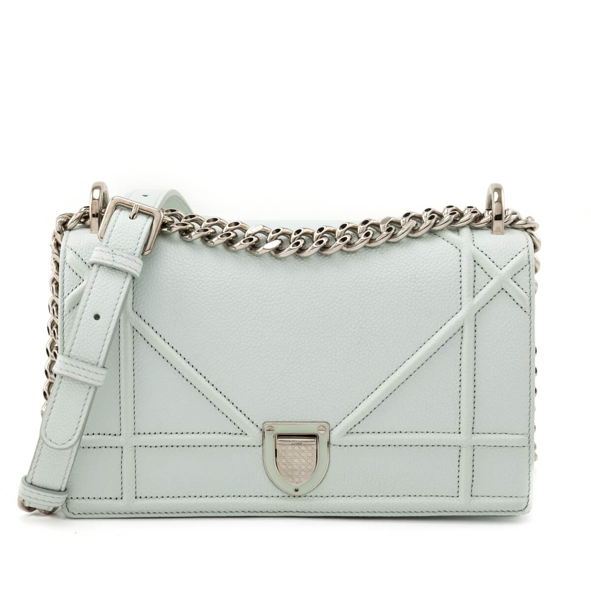 Dior Mint Grained Calfskin Small Diorama Flap Bag