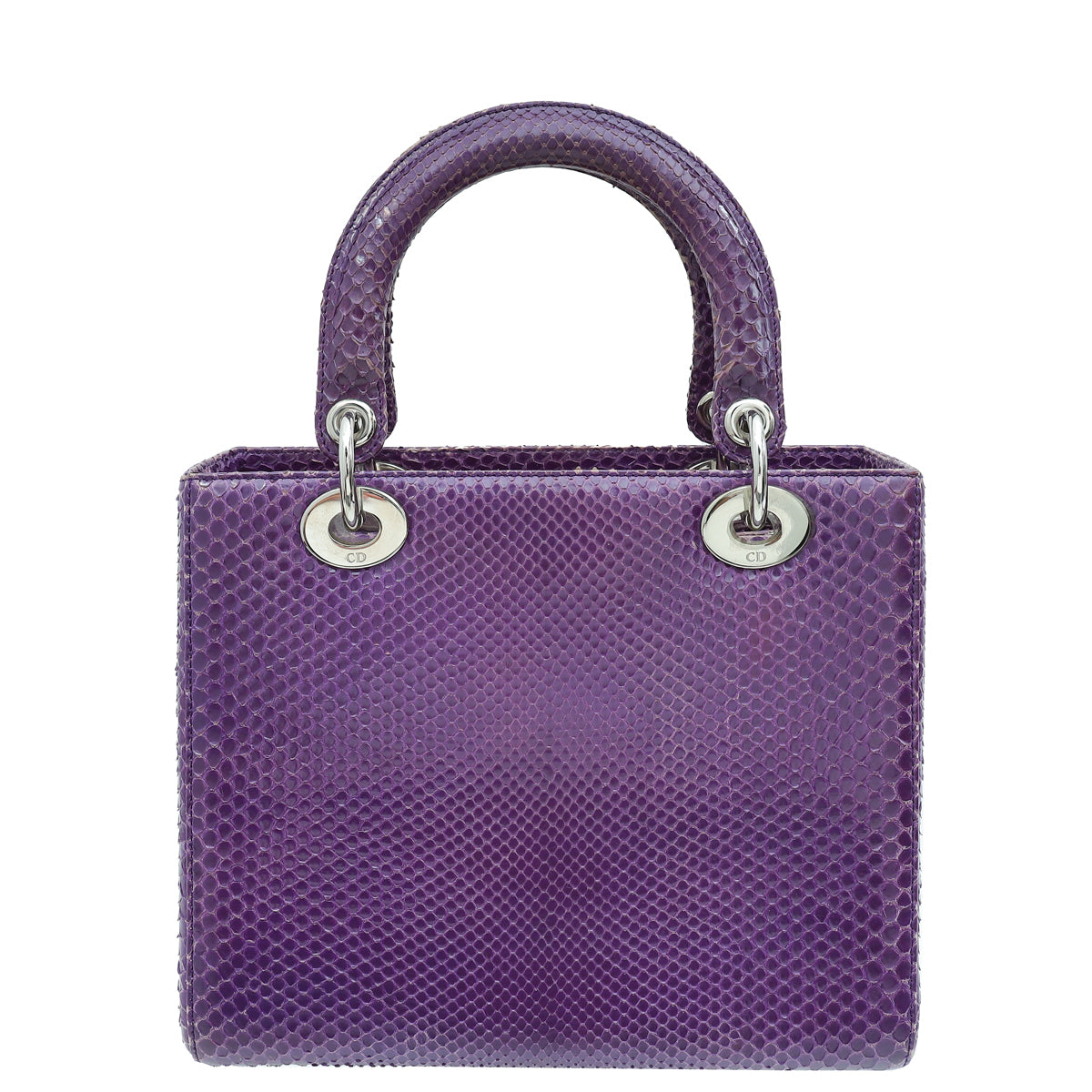 Christian Dior Violet Python Lady Dior Medium Bag