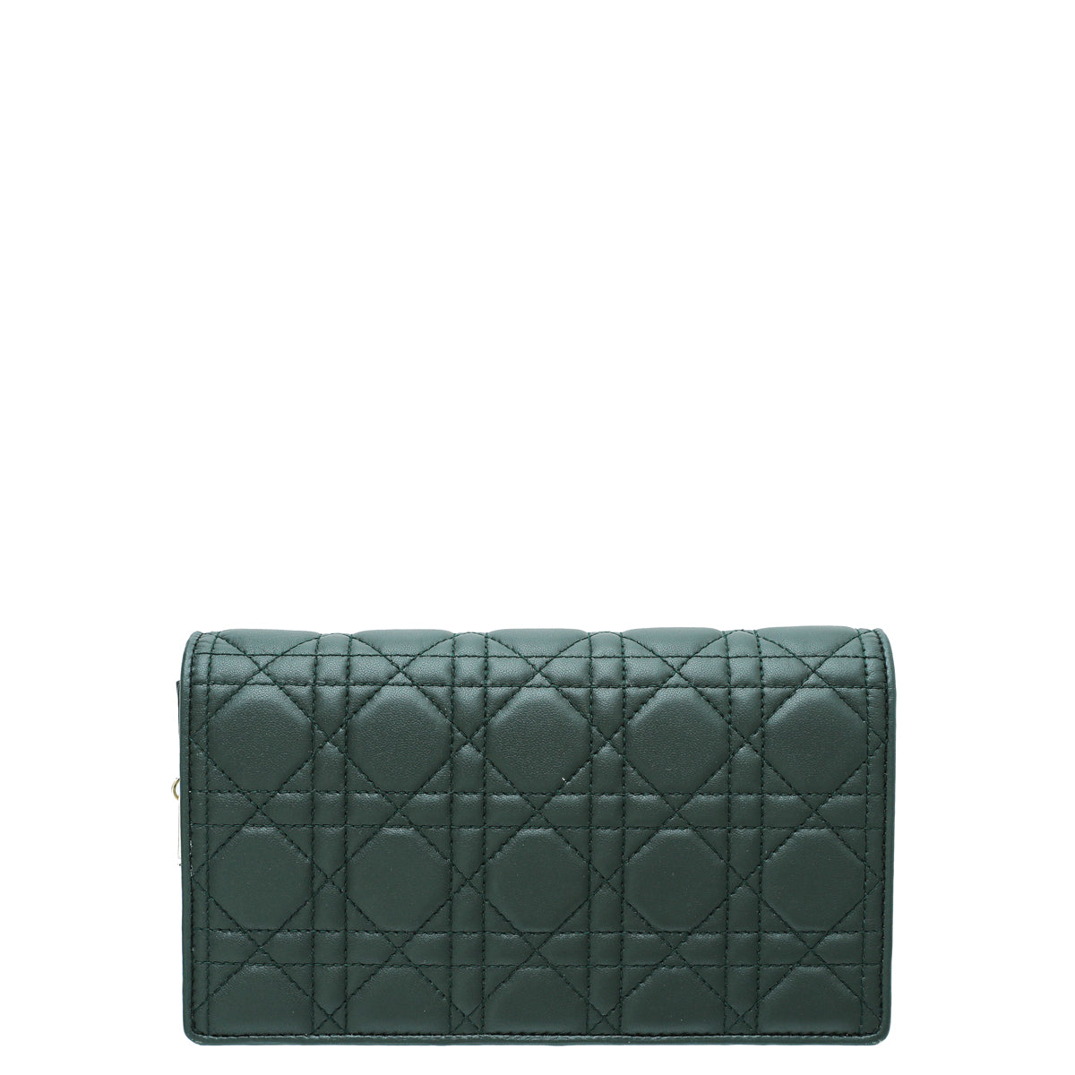 Christian Dior Forest Green Lady Dior Chain Pouch