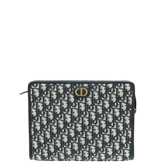 Christian Dior Blue Oblique  30 Montaigne Dea Pouch