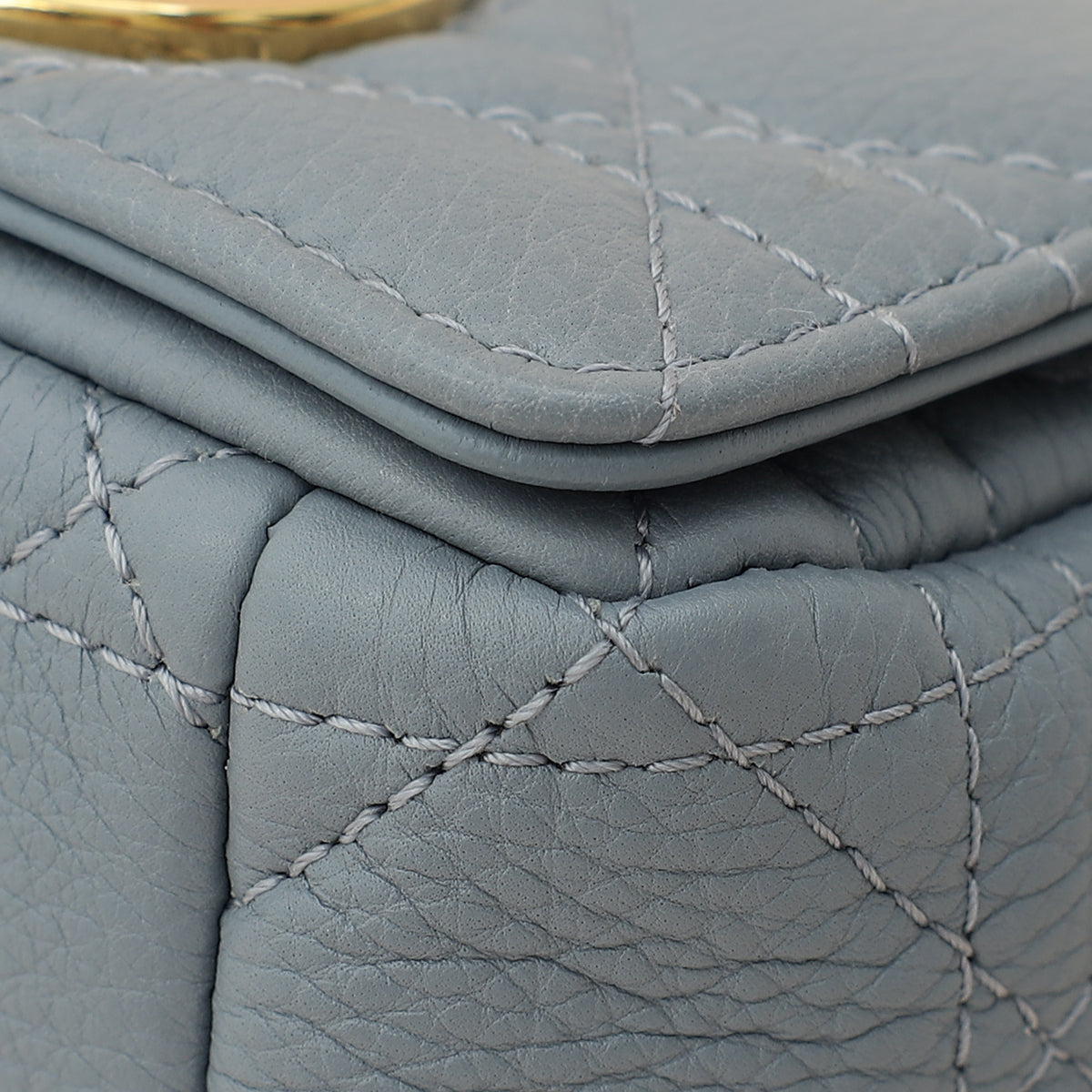Christian Dior Blue Cannage Micro Caro Bag