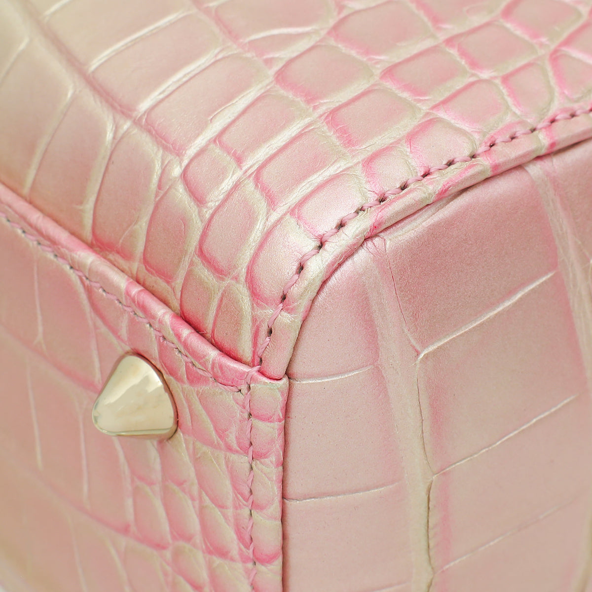 Christian Dior Metallic Bicolor Alligator Lady Dior Small Bag
