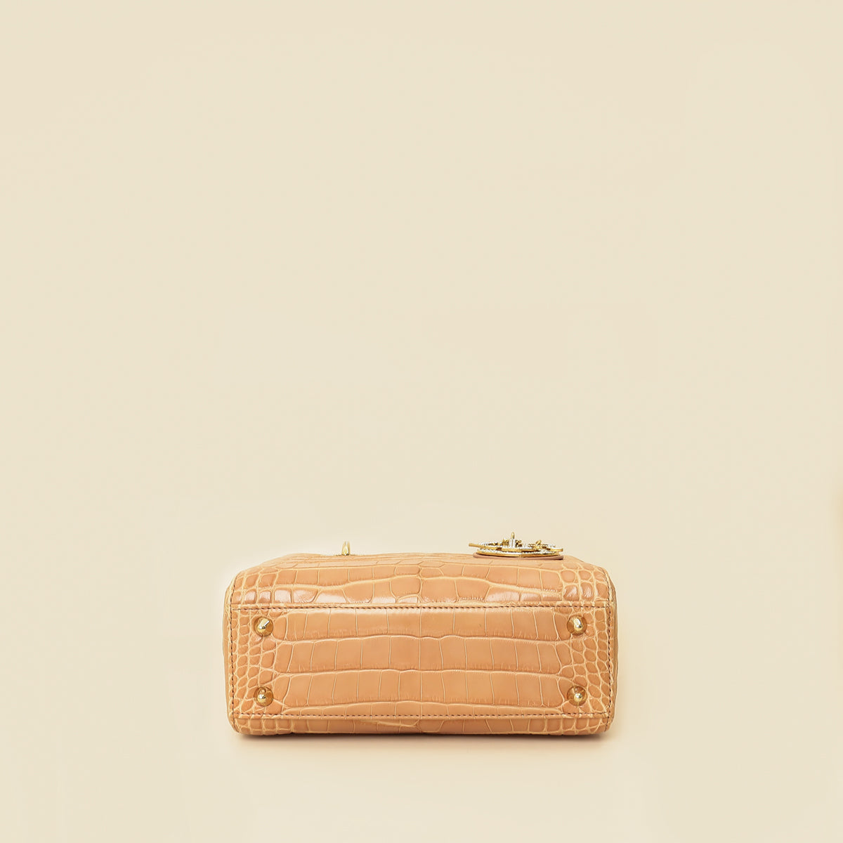 Christian Dior Blush Nude Alligator w/ Crystal Lady Dior Small Bag