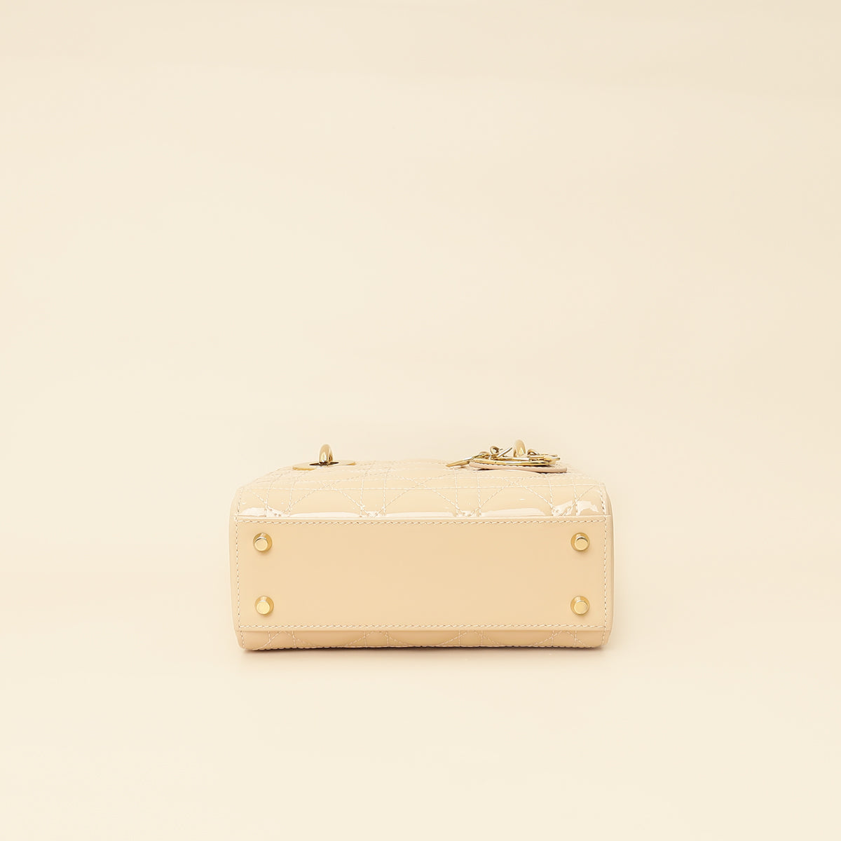 Christian Dior Powder Beige Chain Mini Lady Dior Bag