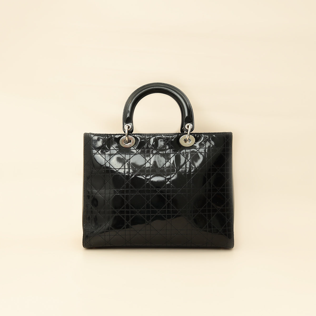 Christian Dior Black Lady Dior Large Bag