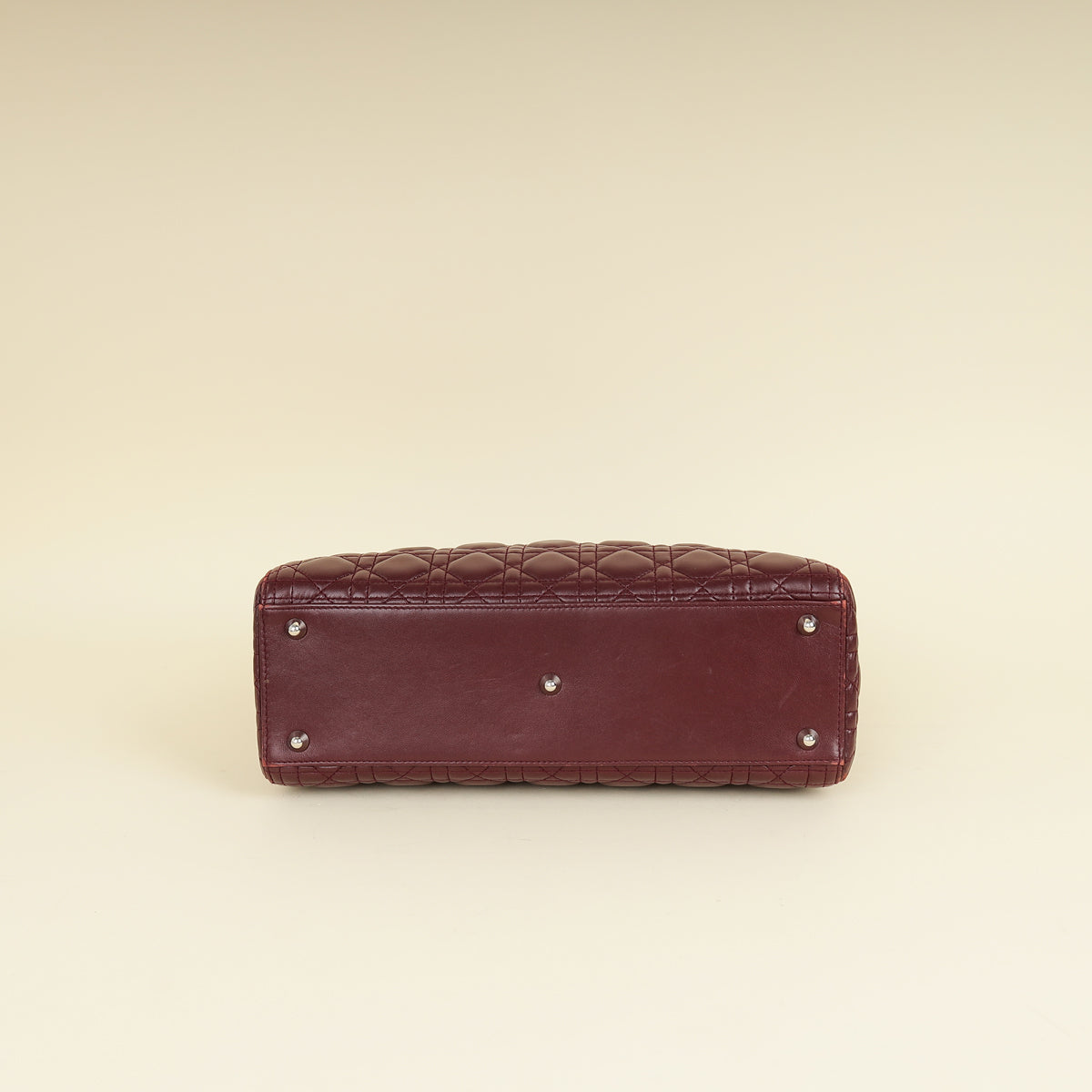Christian Dior Burgundy Lady Dior Large Bag