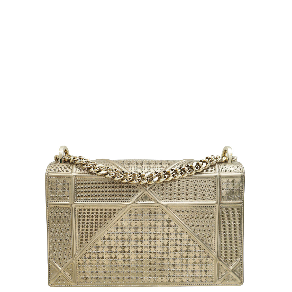 Christian Dior Champaign Diorama Microcannage Medium Bag