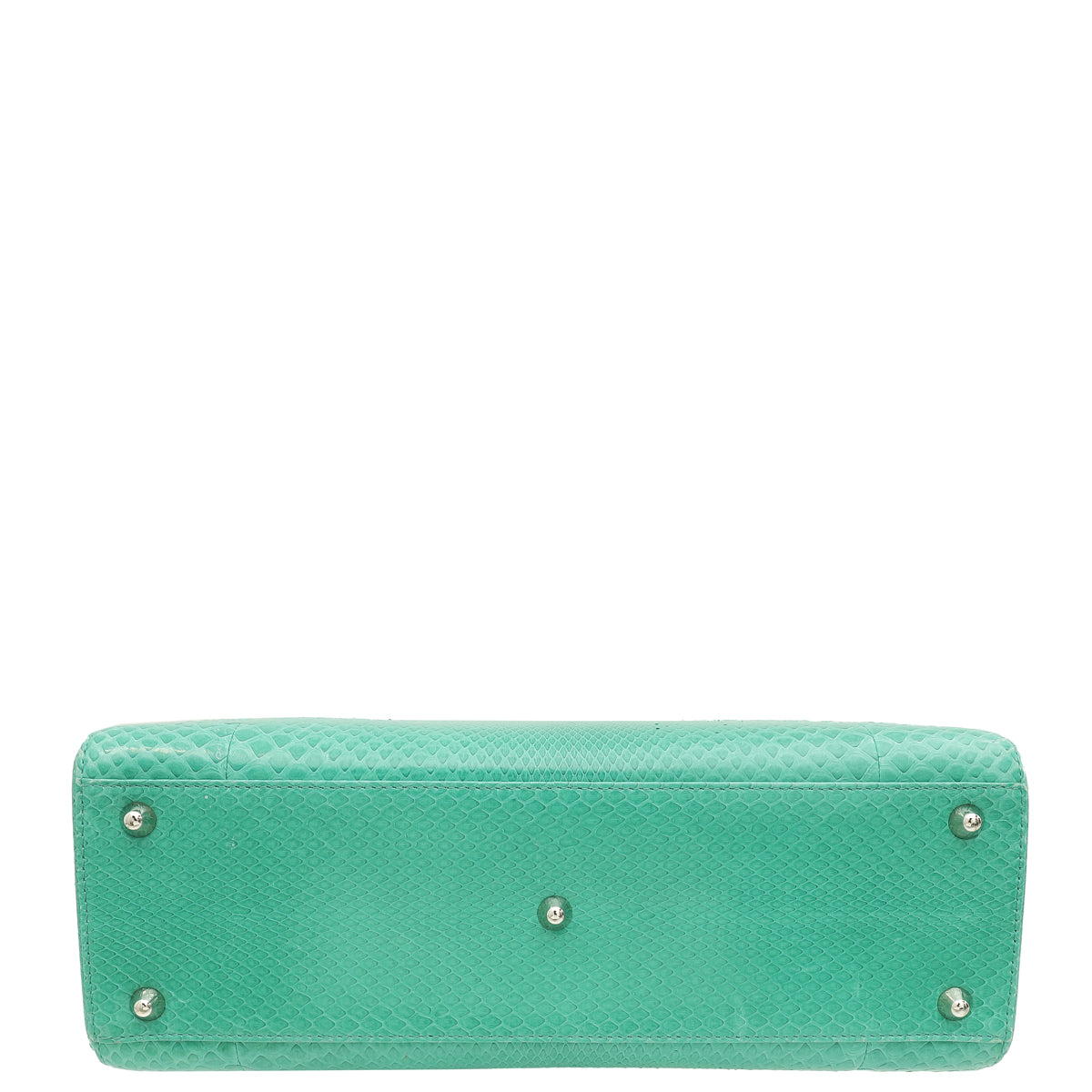 Christian Dior Green Snakeskin Lady Dior Large Bag