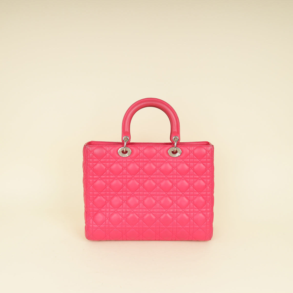 Christian Dior Pink Cannage Lady Dior Large Bag