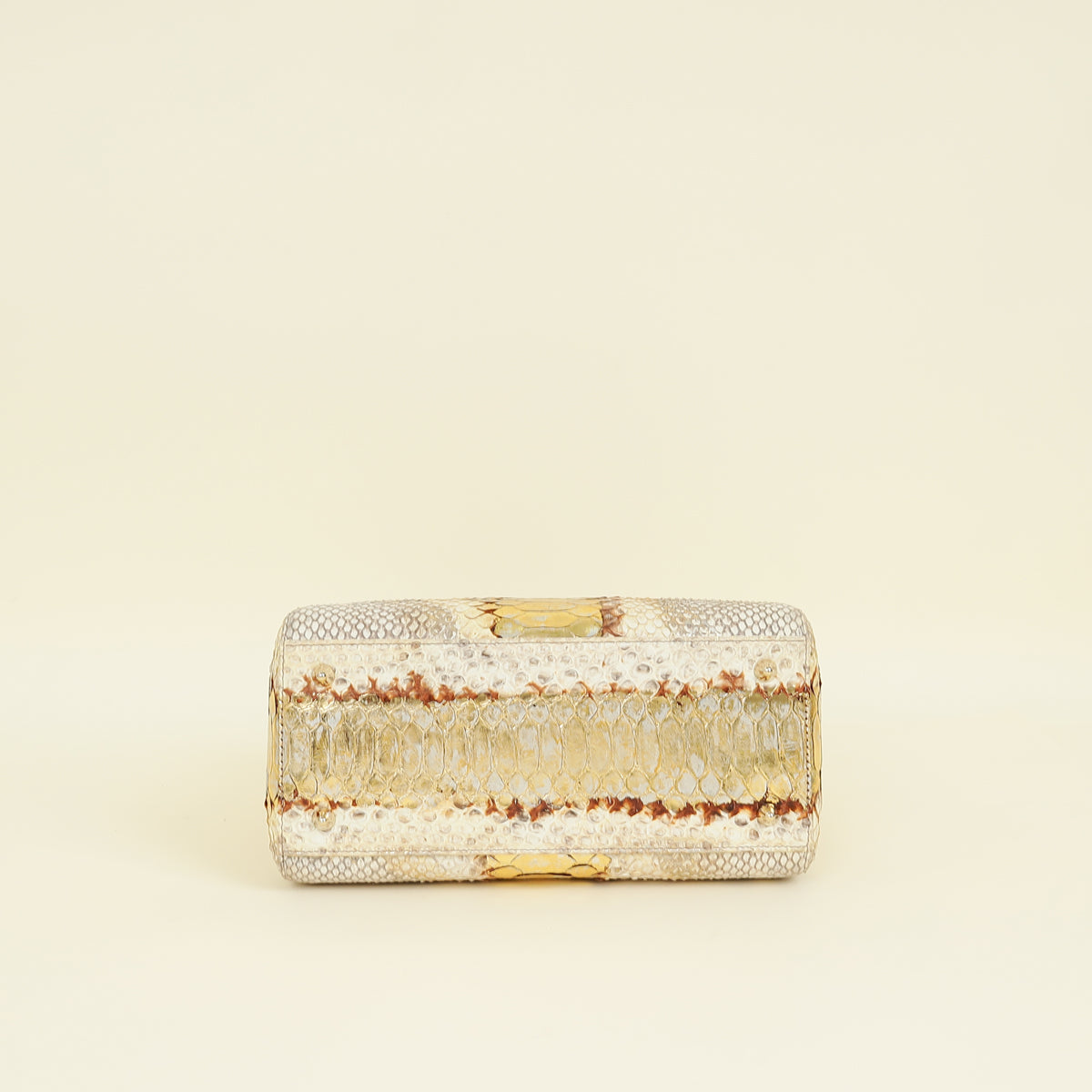 Christian Dior Bicolor Python Lady Dior Medium Bag