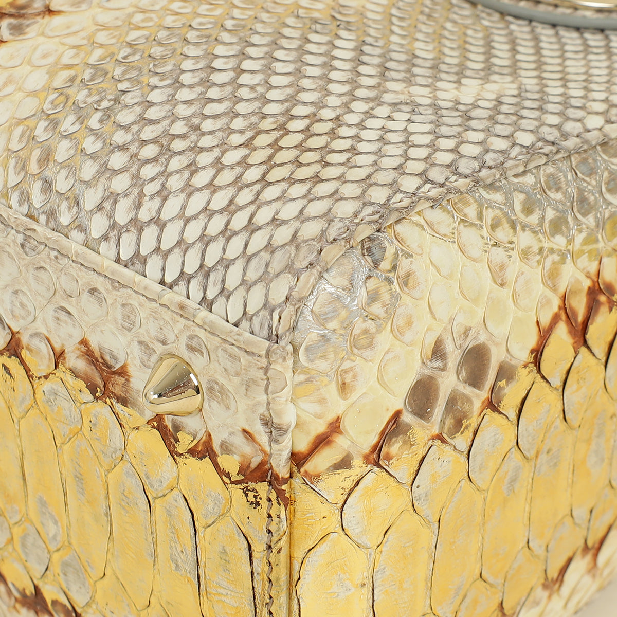 Christian Dior Bicolor Python Lady Dior Medium Bag