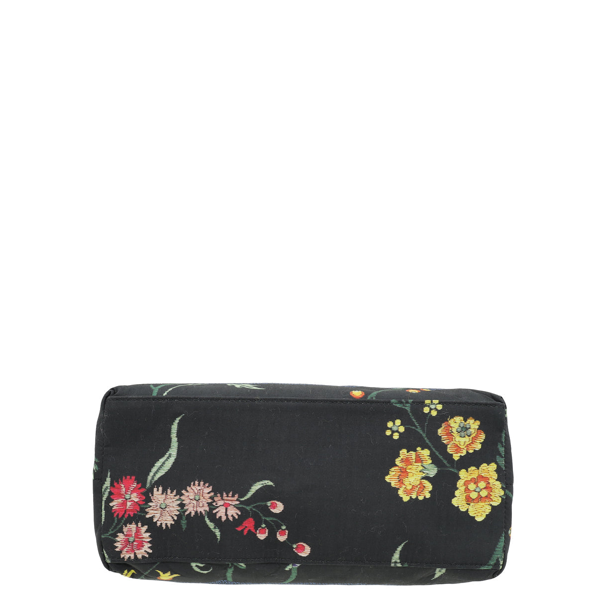 Christian Dior Black Multicolor Petites Fleurs Print Diortravel Nomad Medium Pouch