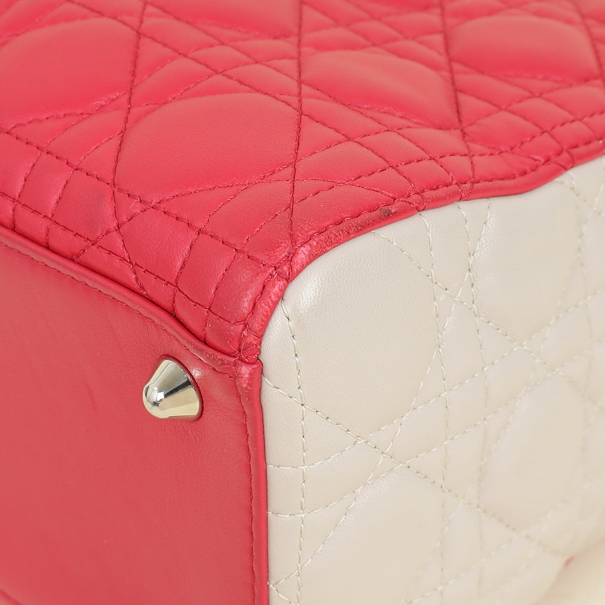 Christian Dior Bicolor Lady Dior Large Bag