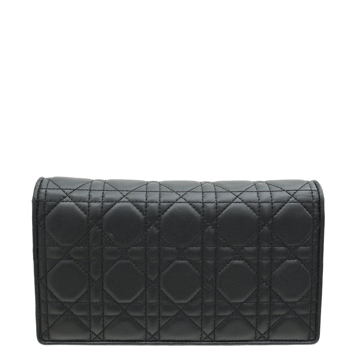 Christian Dior Black Lady Dior Pouch With Chain