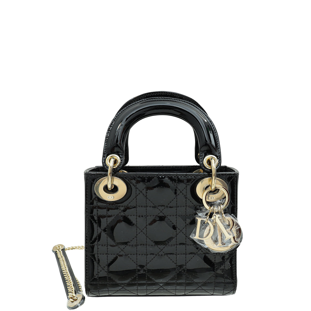 Christian Dior Black Lady Dior Mini Chain Bag