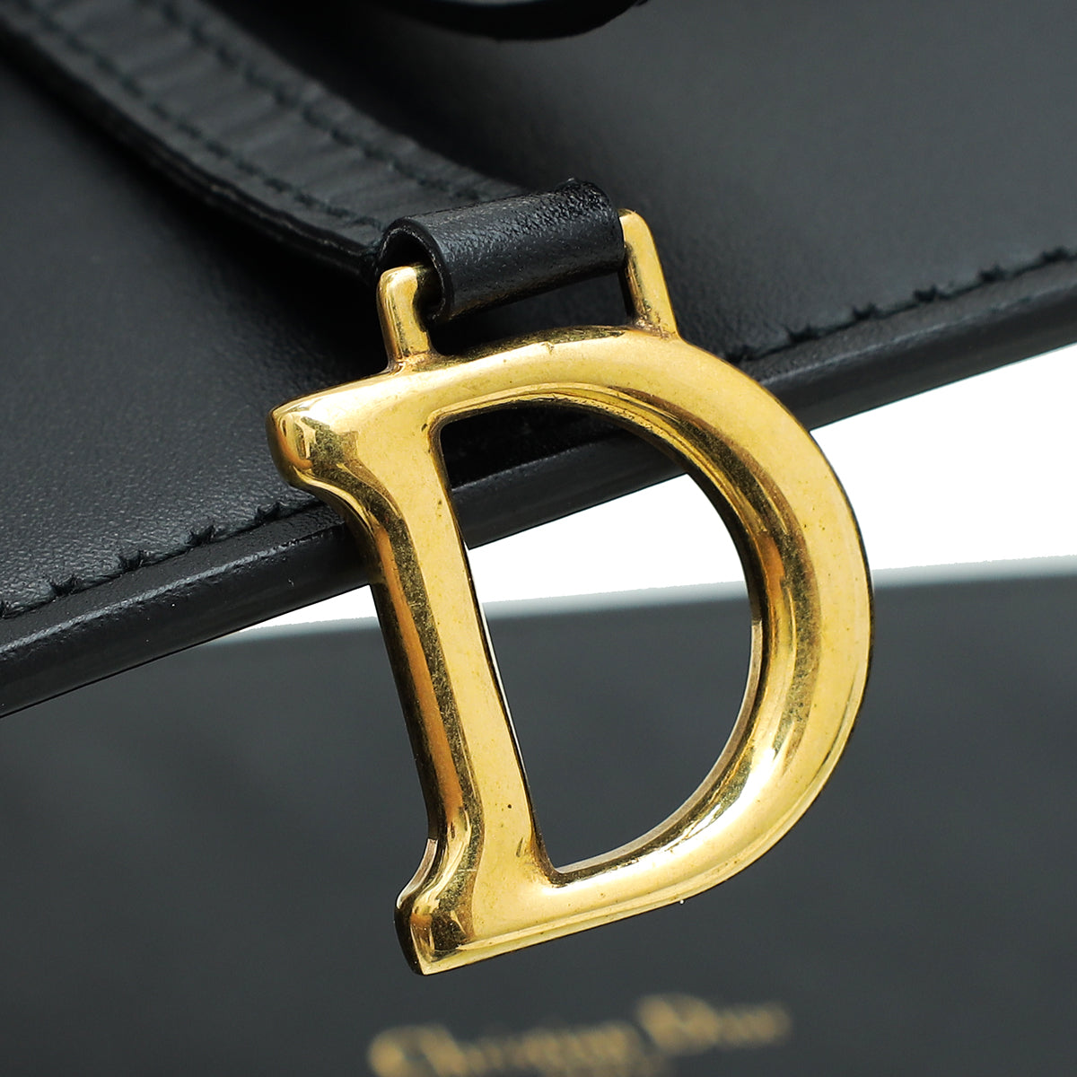 Christian Dior Black Saddle Wide Belt Bag