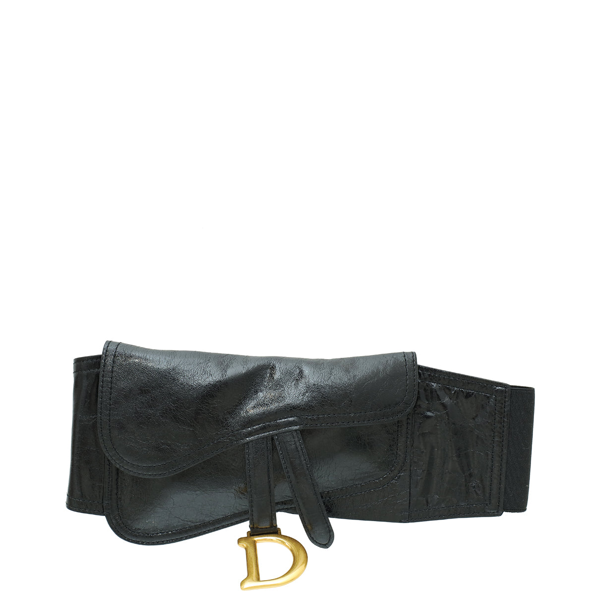 Christian Dior Black Saddle Belt Bag