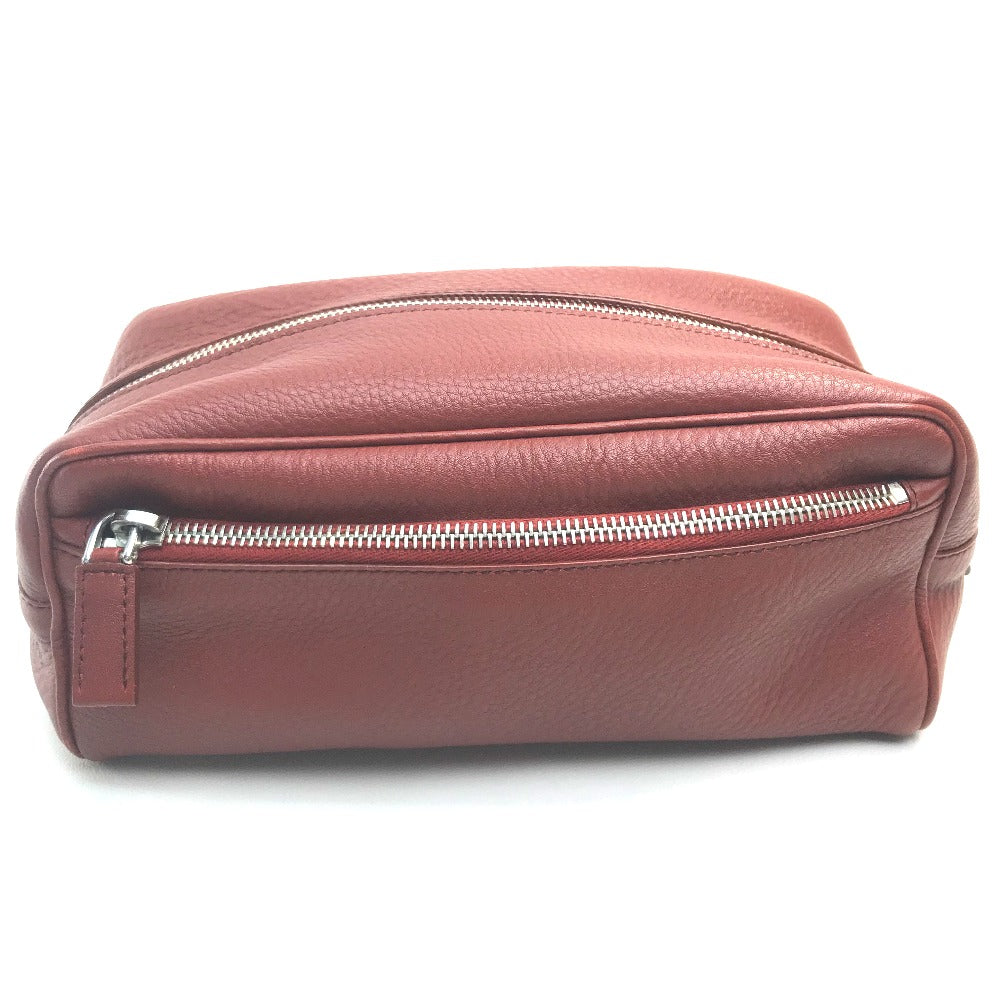 PRADA Pouch leather Red Triangle With logo Women