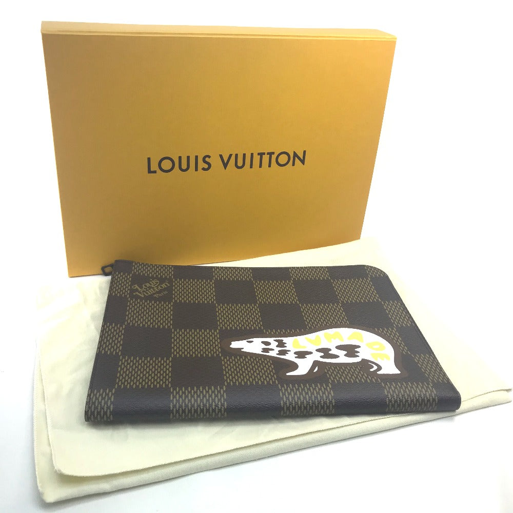 LOUIS VUITTON Clutch bag N60390 Damier canvas Brown Damier Giant Pochette Jules mens Used