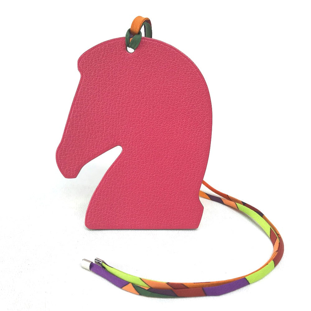 HERMES charm Chevre / Silk Pink purple / orange Samarkand Women
