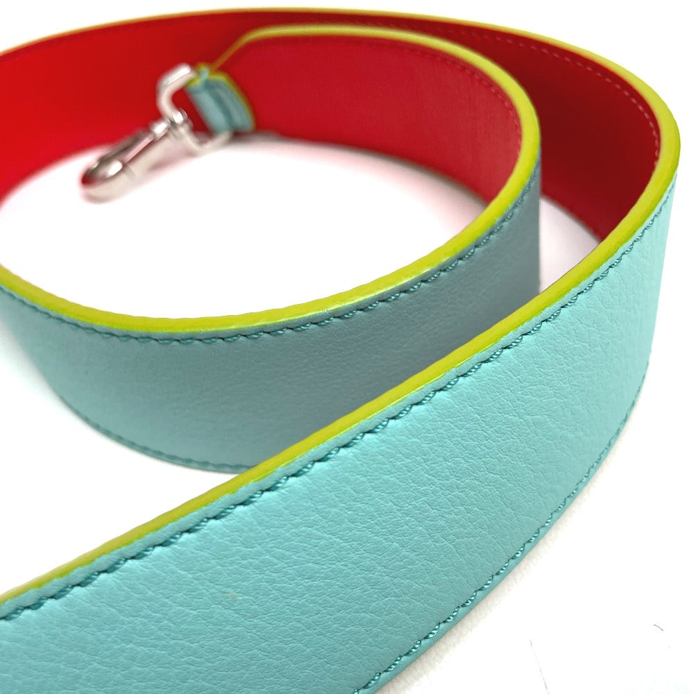 FENDI Shoulder strap leather Light blue x orange x yellow By color Strap you Women
