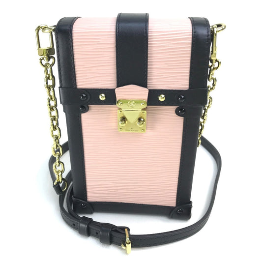 LOUIS VUITTON Shoulder Bag Epi Leather pink Epi Vertical Pochette Trunk Women