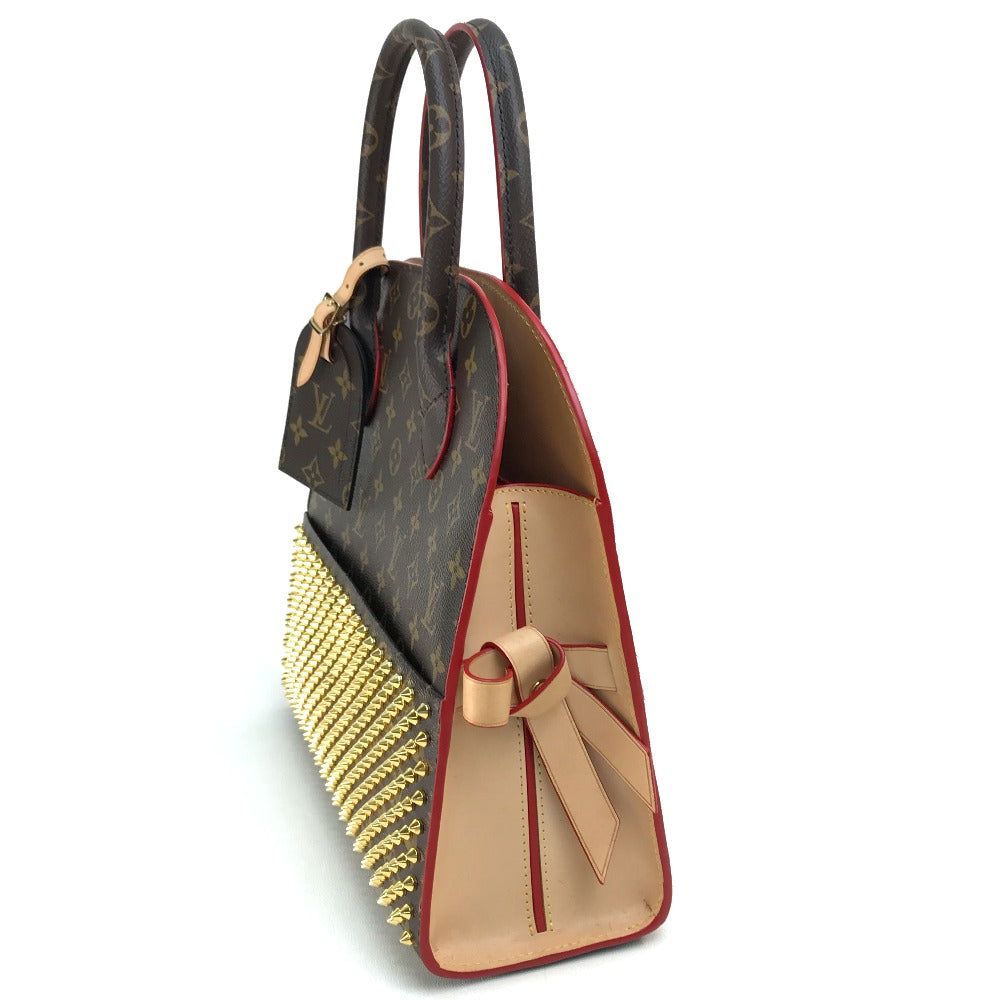 LOUIS VUITTON Handbag M41234 PVC, Monogram canvas Brown Monogram Studs iconoclast christian louboutin collaboration