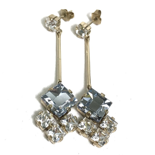 Dior Pierce metal Light blue / white logo bijou Women
