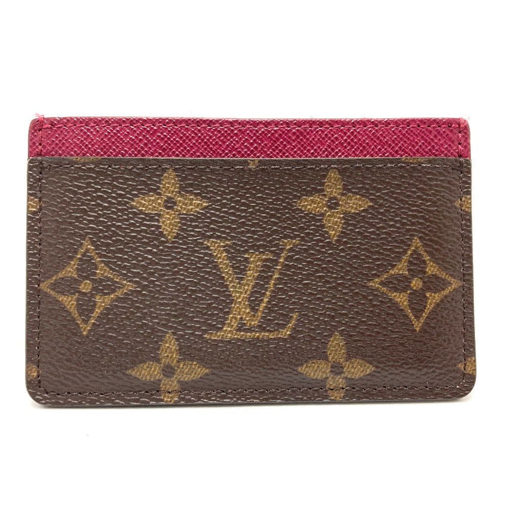 LOUIS VUITTON Card Case Monogram canvas Brown Monogram Porte Cartes Simple Women