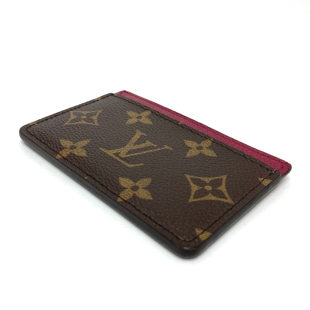 LOUIS VUITTON Card Case Monogram canvas Brown Monogram Porte Cartes Simple Women