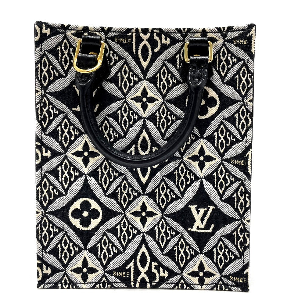 LOUIS VUITTON Handbag M80484 Jacquard Black x blue Monogram Jaguar SINCE 1854 Petit Sac Plat Women