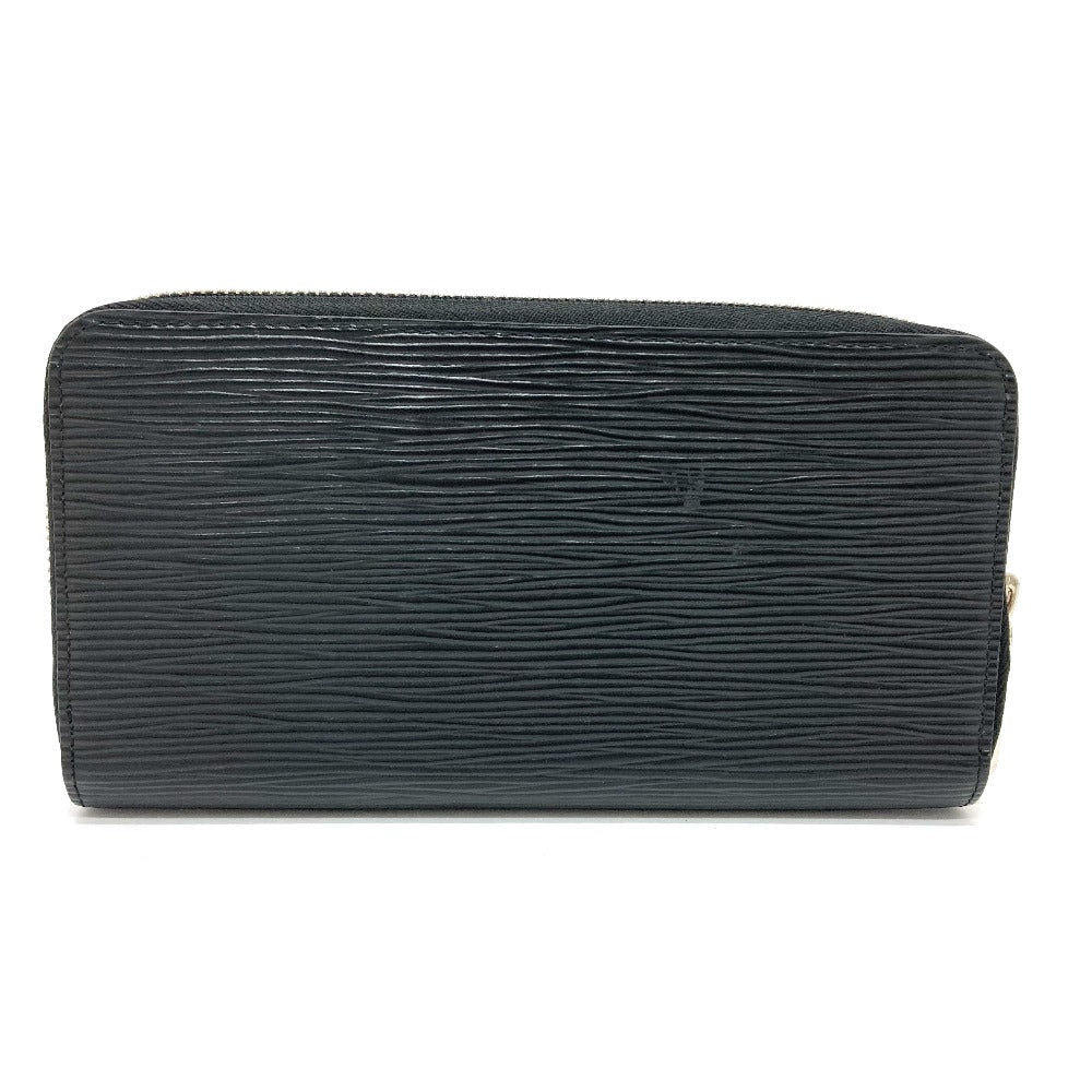 LOUIS VUITTON Long Wallet Purse M64838 Epi Leather black Epi Zippy wallet mens(Unisex)